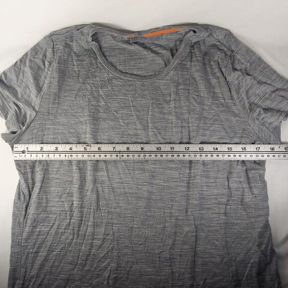 2 Set Icebreaker Cool-Lite Woman L Large Gray Shirt Short Long Sleeve Merin Wool - Picture 3 of 15